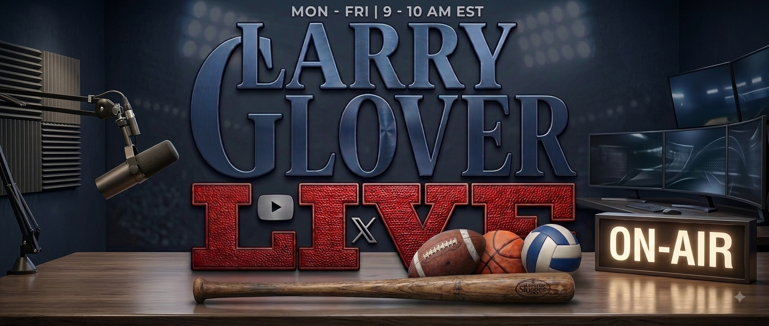 Larry Glover Live — live Monday through Friday, 9 to 10 AM EST